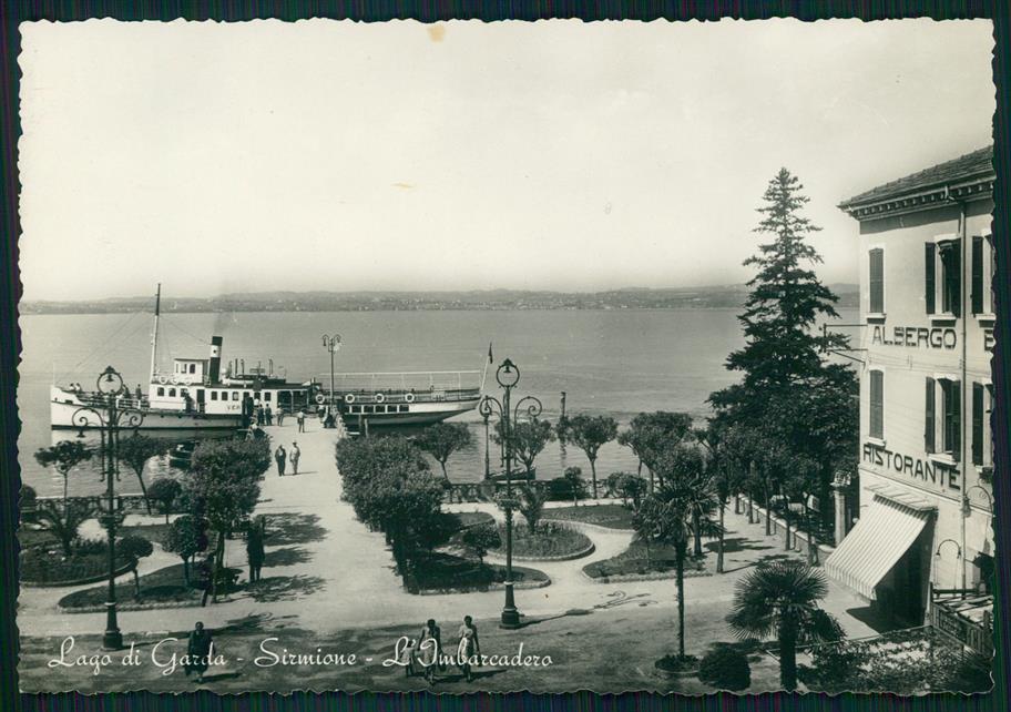 Brescia Sirmione Lago di Garda Imbarcadero Battello Foto FG cartolina MZ5151 – fronte