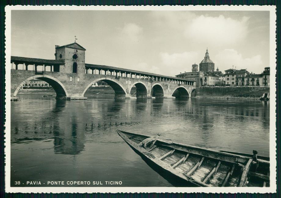 Pavia città Ponte Coperto sul Ticino Foto FG cartolina MZ5178 – fronte