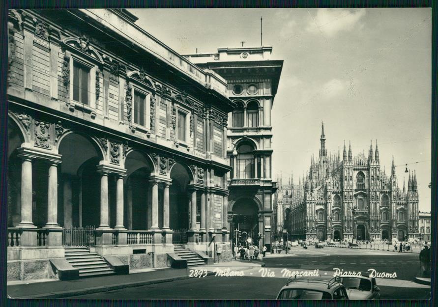 Milano città Via Mercanti Piazza Duomo Foto FG cartolina MZ5190 – fronte
