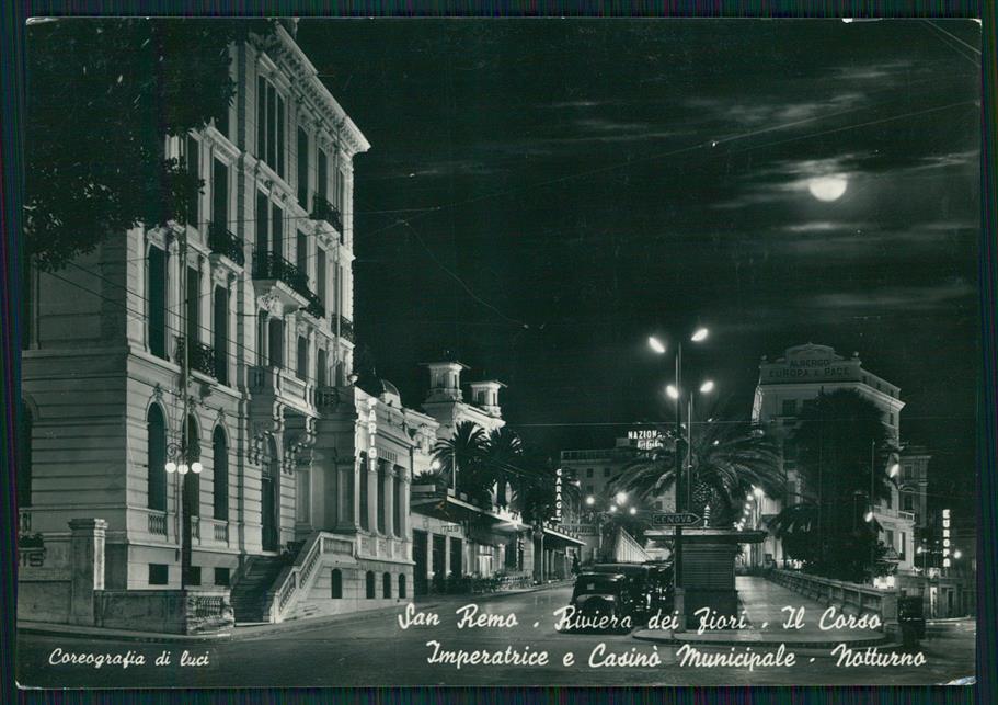 Imperia Sanremo Corso Imperatrice Casinò Auto Foto FG cartolina MZ5192 – fronte