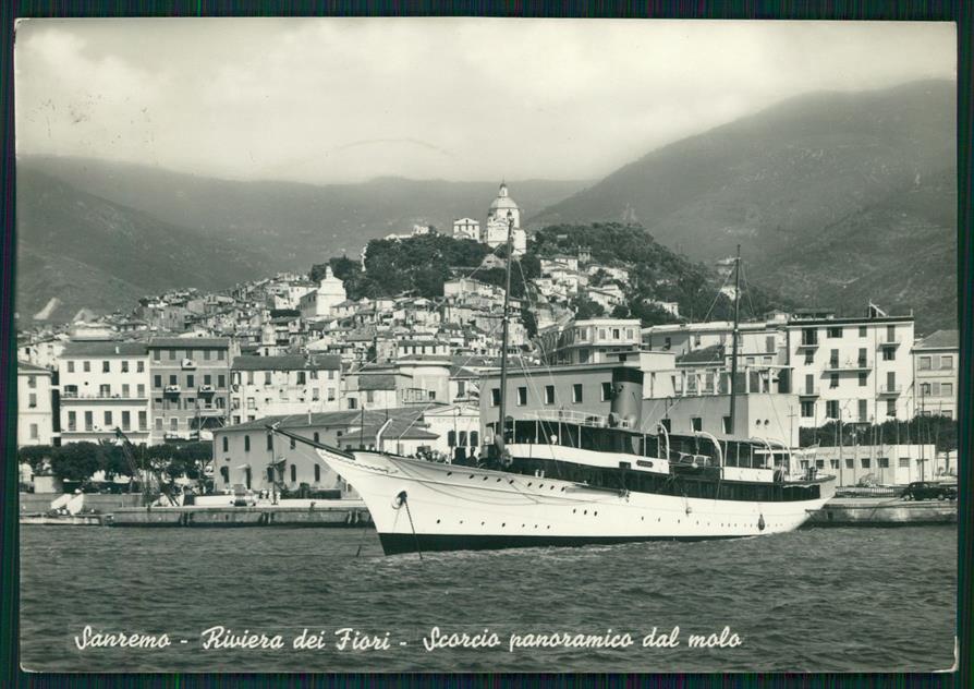 Imperia Sanremo Molo Barca Foto FG cartolina MZ5194 – fronte