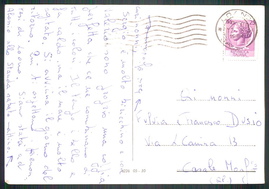 Savona Alassio Via Dante Il Muretto Auto PIEGHINA Foto FG cartolina MZ5208 – retro