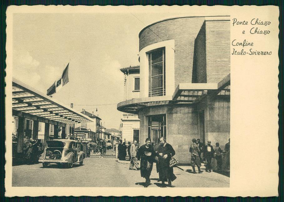 Como Chiasso Confine Italo Svizzero Auto FG cartolina MZ5246 – fronte