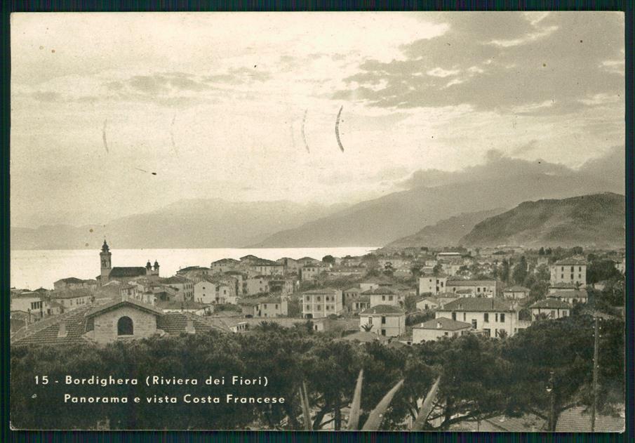 Imperia Bordighera Panorama e vista Costa Francese FG cartolina MZ5250 – fronte