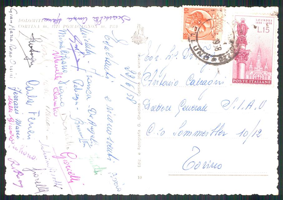 Belluno Cortina Foto FG cartolina MZ5276 – retro