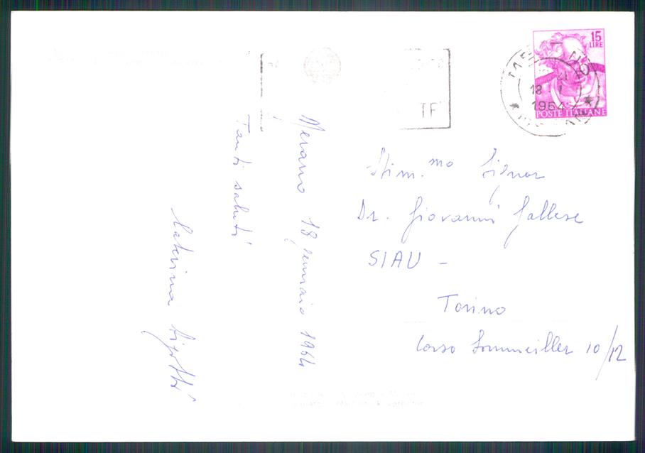 Bolzano Merano Porta Passiria Foto FG cartolina MZ5288 – retro