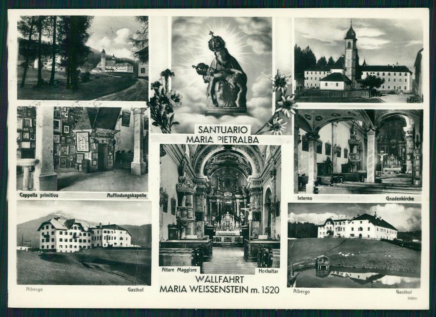 Bolzano Nova Ponente Santuario Santa Maria Pietralba Foto FG cartolina MZ5298 – fronte