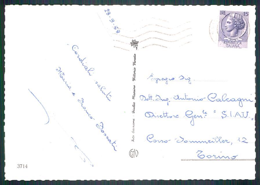 Trento San Martino di Castrozza a Passo Rolle Foto FG cartolina MZ5308 – retro