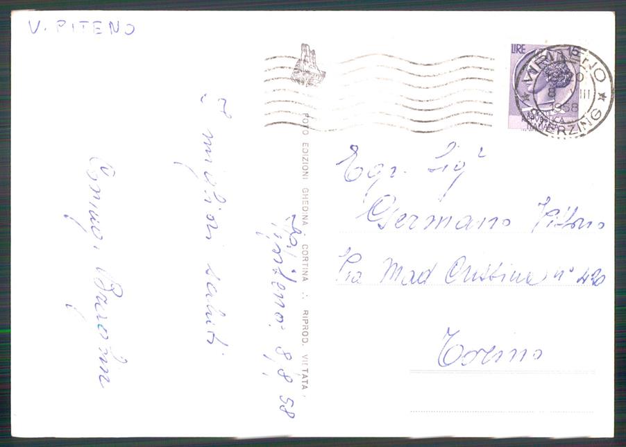 Bolzano Vipiteno Auto Foto FG cartolina MZ5327 – retro