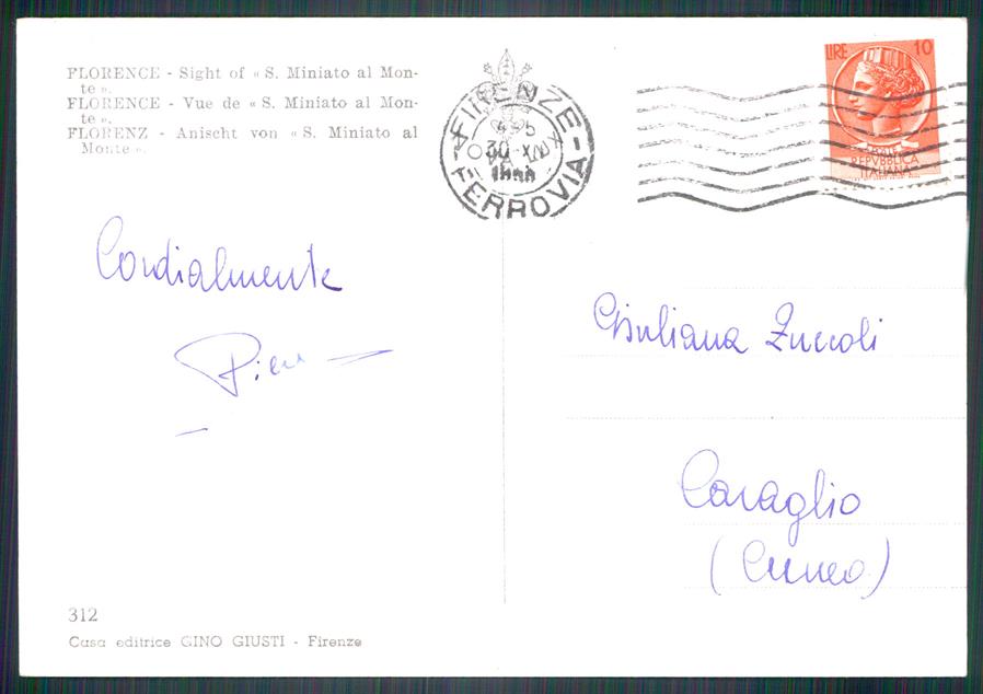 Firenze città Veduta da San Miniato al Monte Foto FG cartolina MZ5396 – retro