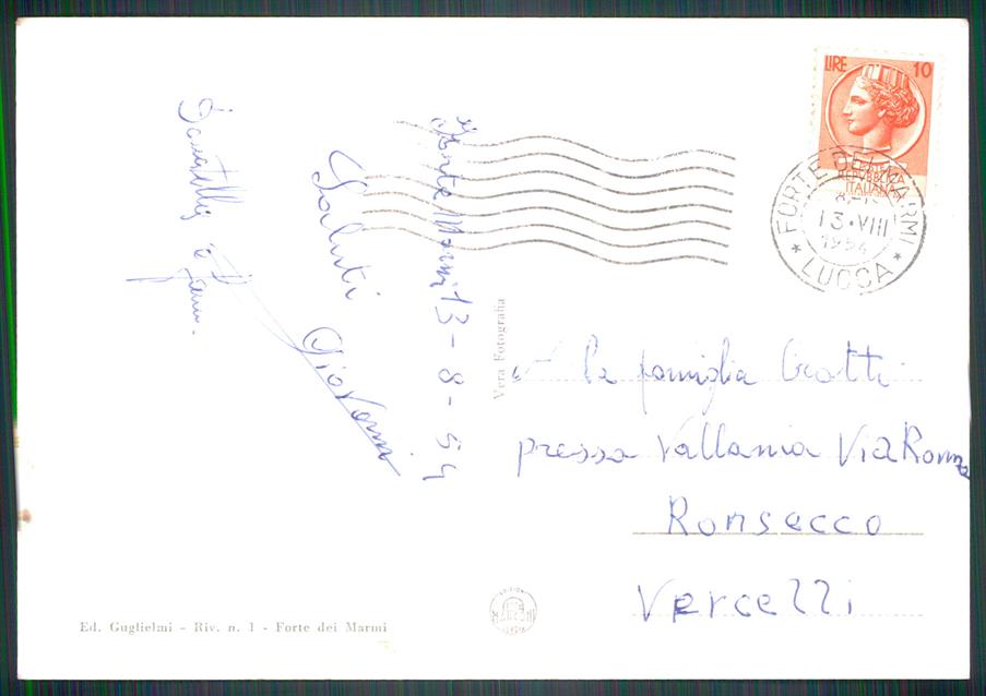 Lucca Forte dei Marmi Viale di Ponente Corriera Foto FG cartolina MZ5404 – retro