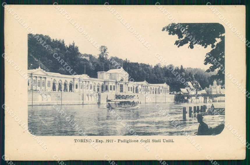 Torino Città Esposizione Padiglione Stati Uniti Battello cartolina MZ5458 – fronte