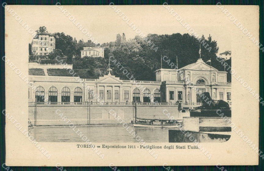 Torino Città Esposizione Padiglione Stati Uniti Battello cartolina MZ5466 – fronte