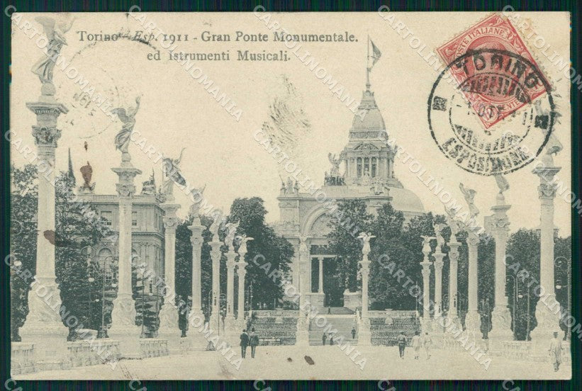 Torino Città Esposizione Gran Ponte Monumentale cartolina MZ5476 – fronte