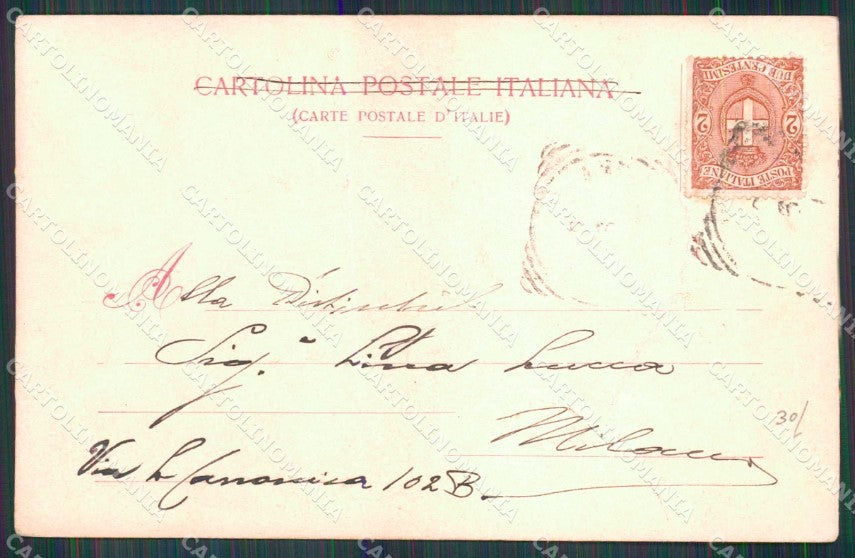 Torino Città Tempio Israelitico Modiano 2915 PIEGHINA cartolina MZ5493 – retro
