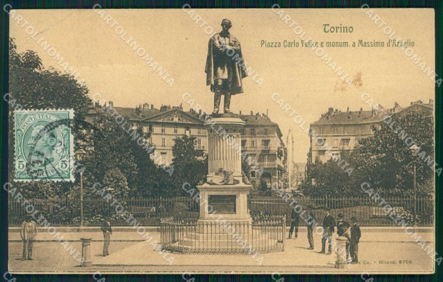 Torino Città Piazza Carlo Felice Modiano 6705 PIEGHINA cartolina MZ5495 – fronte