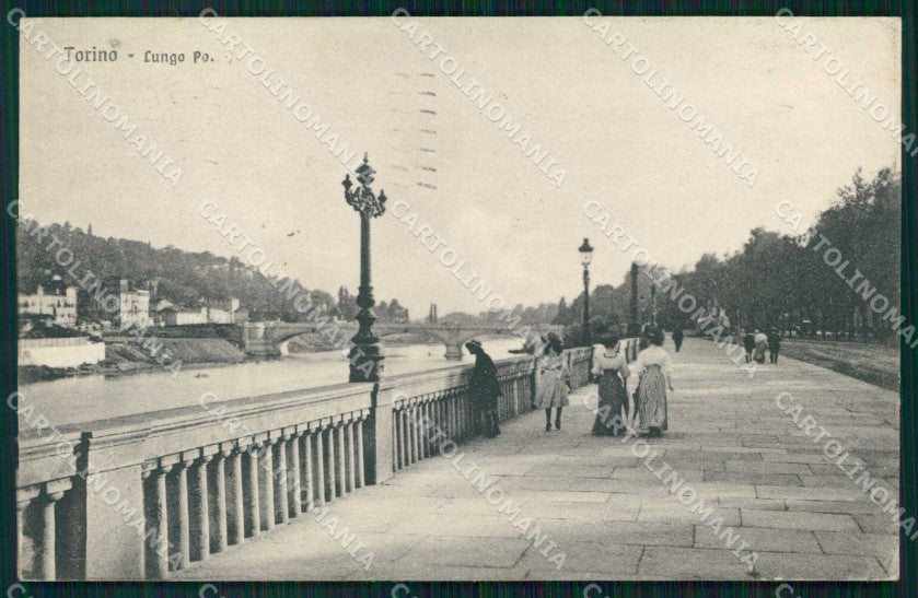 Torino Città Lungo Po Brunner 4767 cartolina MZ5507 – fronte