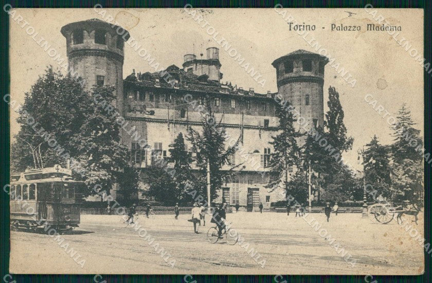 Torino Città Palazzo Madama Tram MACCHIE cartolina MZ5516 – fronte
