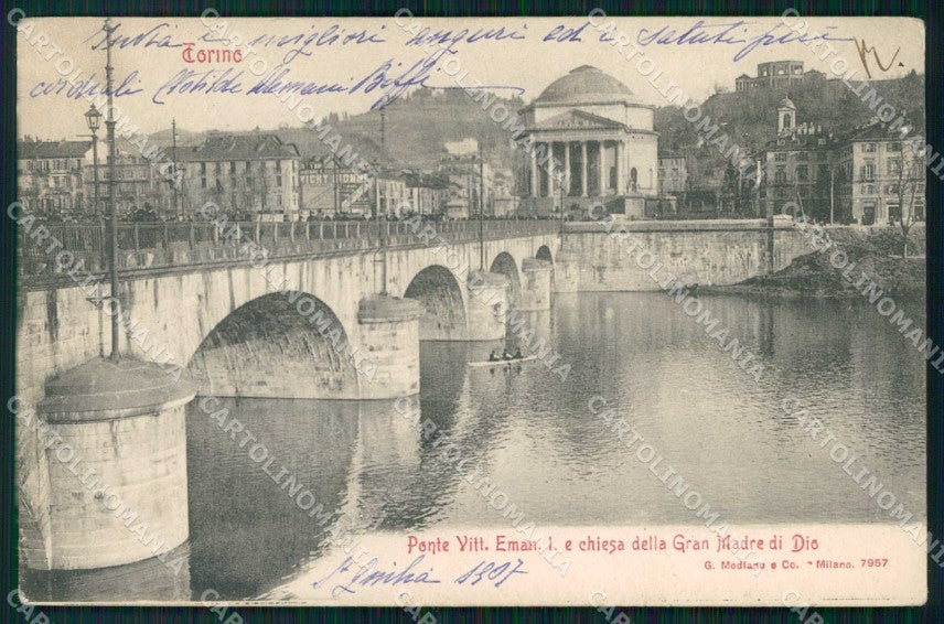 Torino Città Ponte Vittorio Emanuele I Modiano 7957 cartolina MZ5537 – fronte