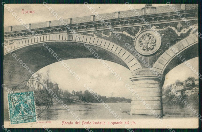 Torino Città Arcata Ponte Isabella Modiano 4196 PIEGHINA cartolina MZ5538 – fronte
