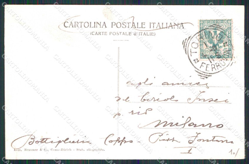 Torino Città Parco Valentino Principe Amedeo Brunner 4547 cartolina MZ5542 – retro