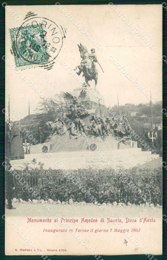 Torino Città Monumento Principe Amedeo di Savoia Modiano 4704 cartolina MZ5545 – fronte