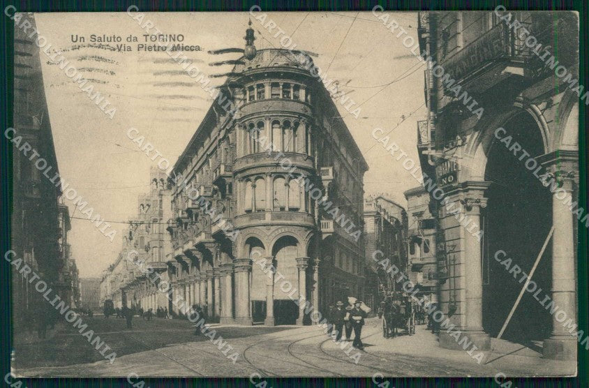 Torino Città Saluto da Via Pietro Micca Tram cartolina MZ5547 – fronte