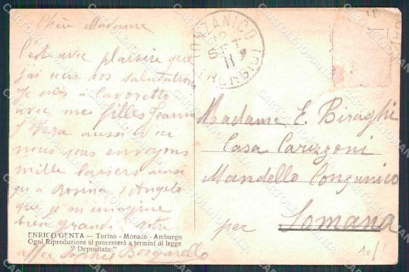 Torino Città Studio a Cavoretto da Levante Genta ABRASA cartolina MZ5557 – retro
