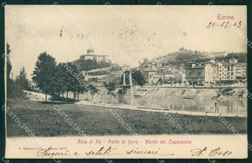 Torino Città Monte dei Cappuccini Ponte Ferro Modiano 6607 cartolina MZ5564 – fronte