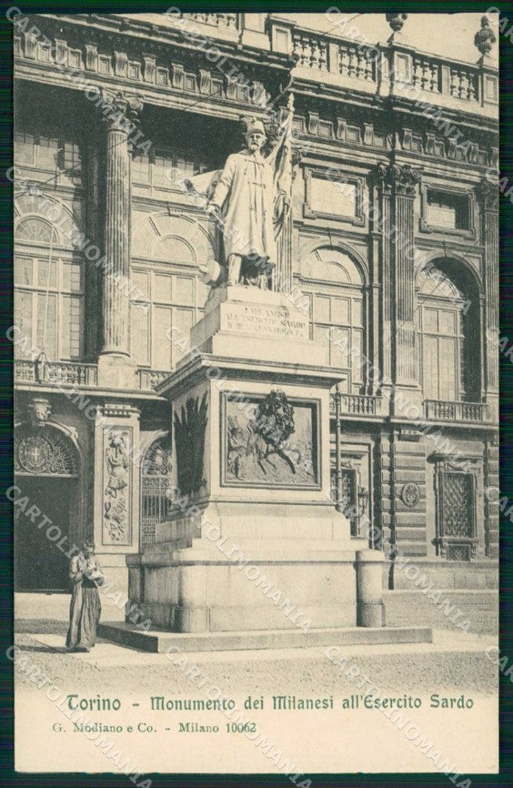 Torino Città Monumento Milanesi Esercito Sardo Modiano 10062 cartolina MZ5575 – fronte