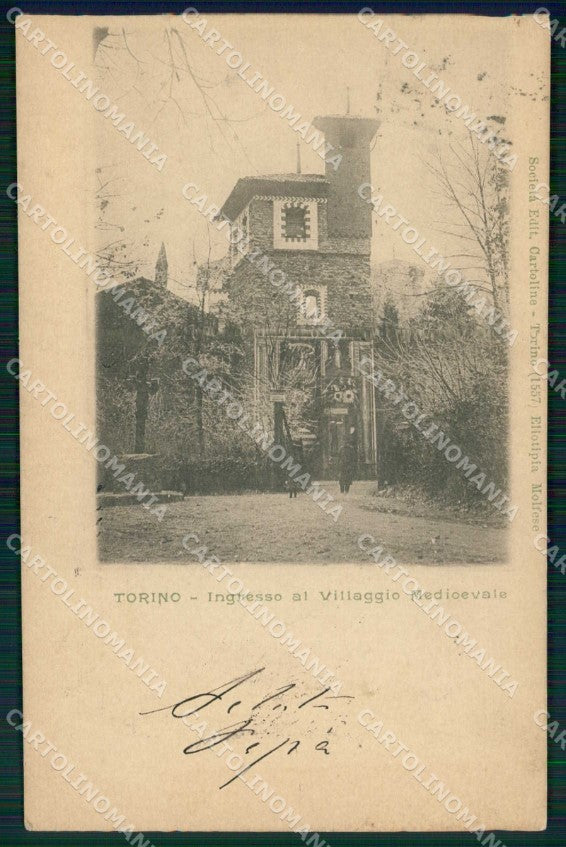 Torino Città Ingresso Villaggio Medioevale cartolina MZ5576 – fronte