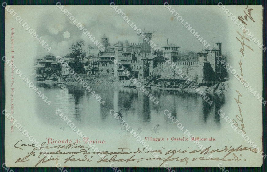 Torino Città Ricordo di Castello Chiaro di Luna STRAPPINO cartolina MZ5584 – fronte