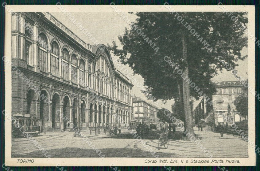 Torino Città Stazione Porta Nuova Tram Corso Vitt Emanuele II cartolina MZ5588 – fronte