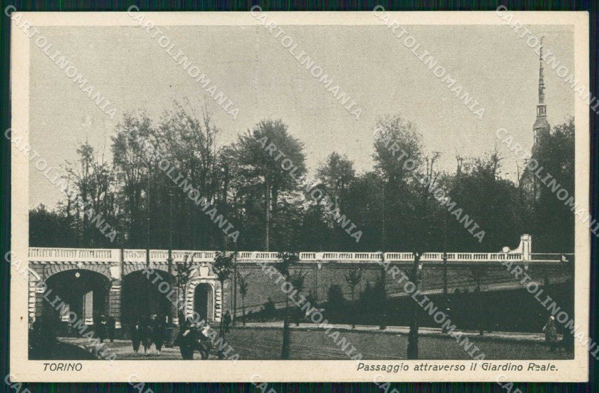 Torino Città Passaggio Attraverso Giardino Reale cartolina MZ5589 – fronte