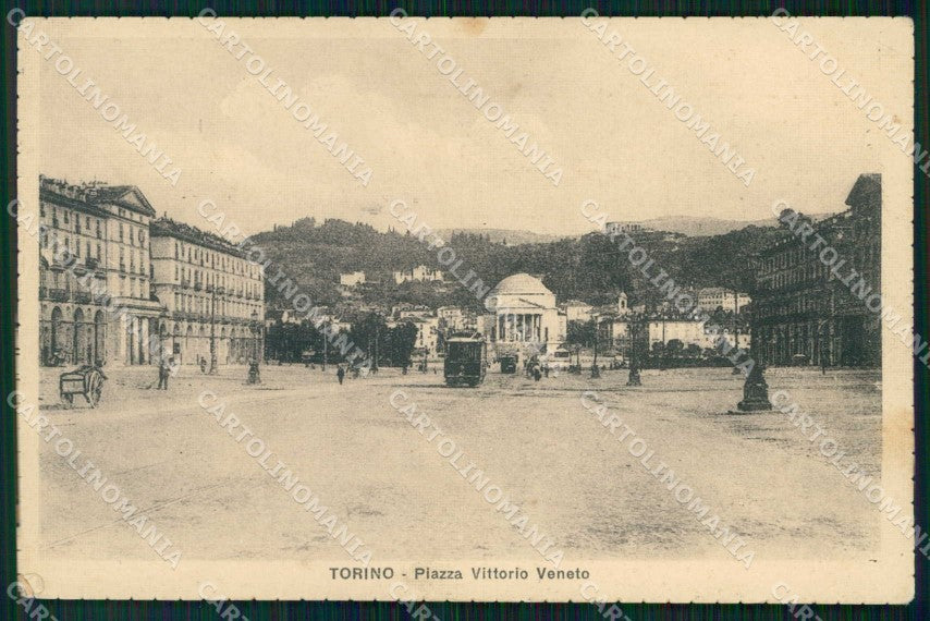 Torino Città Piazza Vittorio Veneto Tram cartolina MZ5596 – fronte