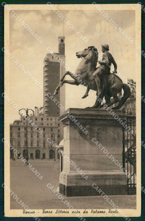 Torino Città Torre Littoria Vista da Palazzo Reale cartolina MZ5603 – fronte