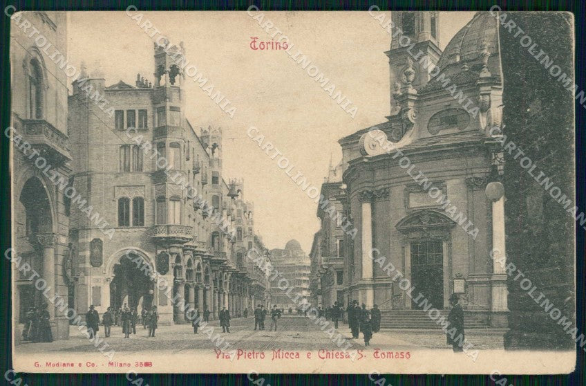 Torino Città Via Pietro Micca Chiesa San Tommaso Modiano 3568 cartolina MZ5605 – fronte