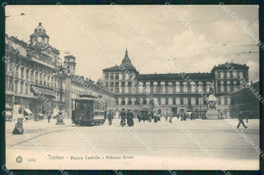 Torino Città Piazza Castello Tram Brunner 4551 PIEGA cartolina MZ5612 – fronte