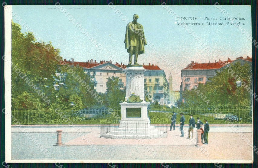 Torino Città Monumento Massimo D'Azeglio Piazza Carlo Felice cartolina MZ5615 – fronte