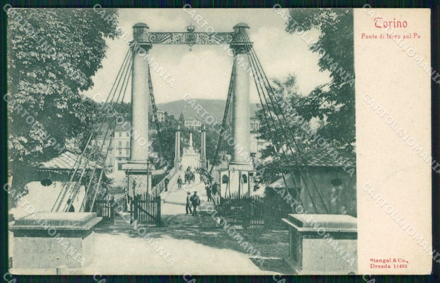 Torino Città Ponte di Ferro sul Po Stengel 11491 cartolina MZ5622 – fronte