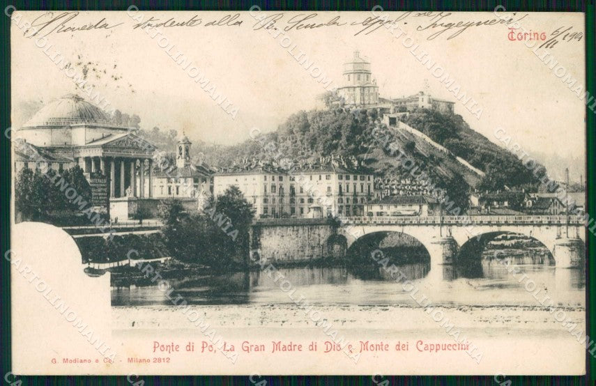 Torino Città Ponte del Po Monte Cappuccini Modiano 2812 cartolina MZ5625 – fronte