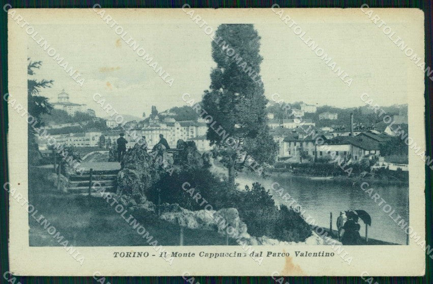 Torino Città Monte dei Cappuccini da Parco Valentino cartolina MZ5633 – fronte
