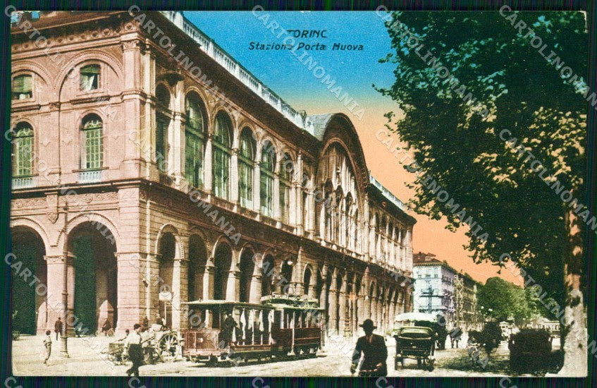 Torino Città Stazione Porta Nuova Tram cartolina MZ5644 – fronte