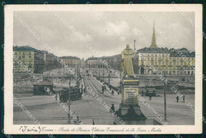 Torino Città Ponte di Piazza Vitt Emanuele Tram Brunner 4697 cartolina MZ5663 – fronte