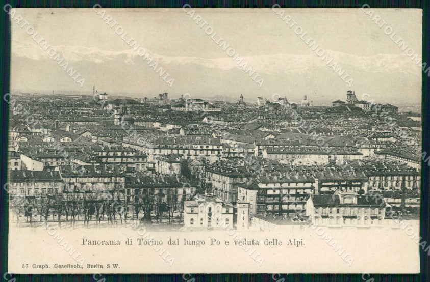 Torino Città Veduta Generale Città Alpi cartolina MZ5670 – fronte