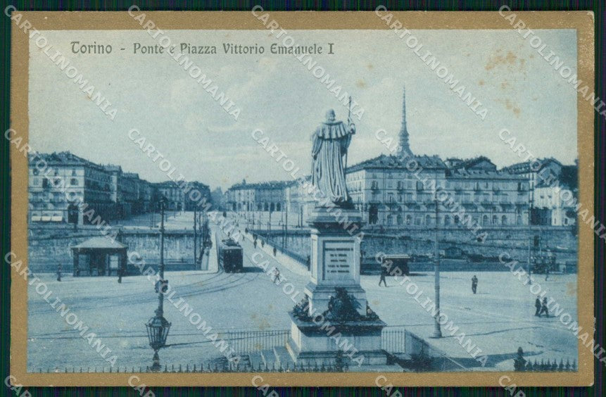 Torino Città Ponte Piazza Vittorio Emanuele I Tram cartolina MZ5673 – fronte