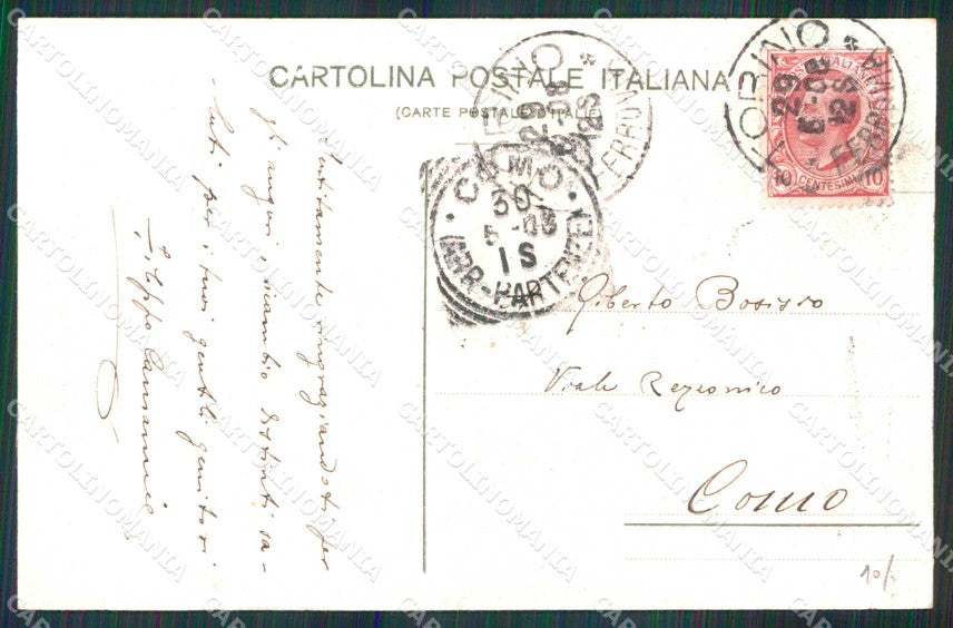 Torino Città Saluti da Rive del Po Monte dei Cappuccini cartolina MZ5685 – retro