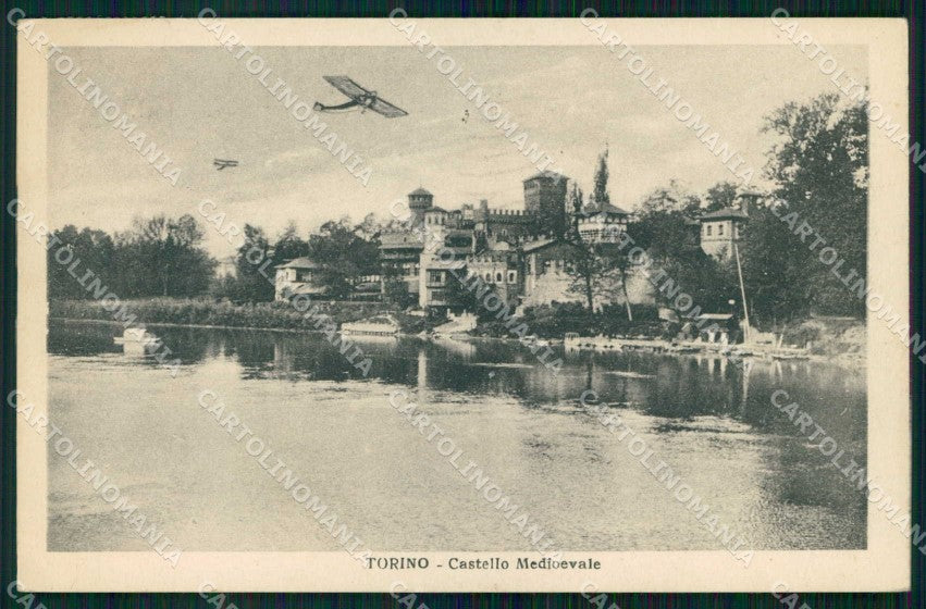 Torino Città Castello Medioevale Aviazione cartolina MZ5721 – fronte
