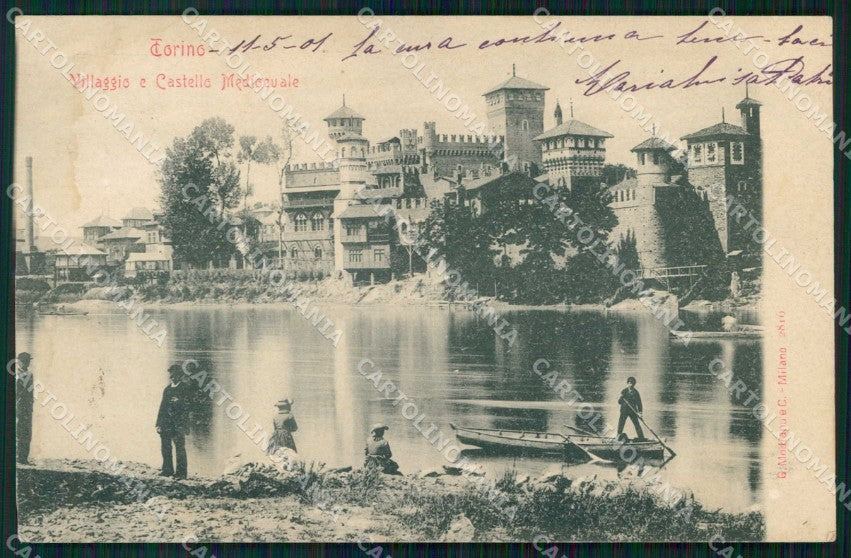 Torino Città Villaggio Castello Medioevale Modiano 2816 Barca cartolina MZ5725 – fronte