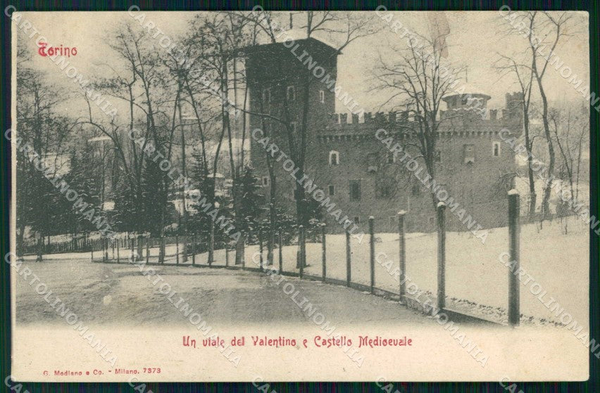 Torino Città Viale Valentino Castello Medioevale Modiano 7373 cartolina MZ5731 – fronte